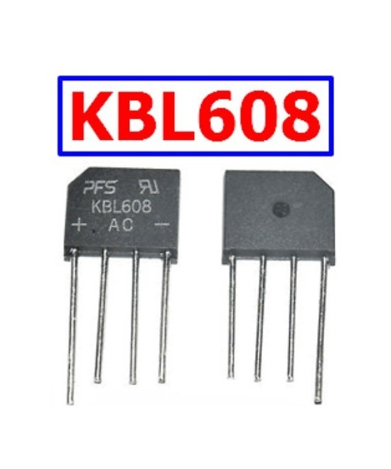 Puente Rectificador 6A 800V KBL608 (2 Unidades)