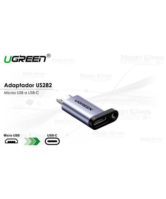 Adaptador de Carga Rapida USB-C a Micro USB UGREEN