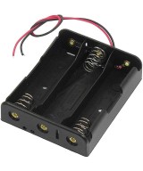 Contenedor de baterías 18650 3 espacios con cable