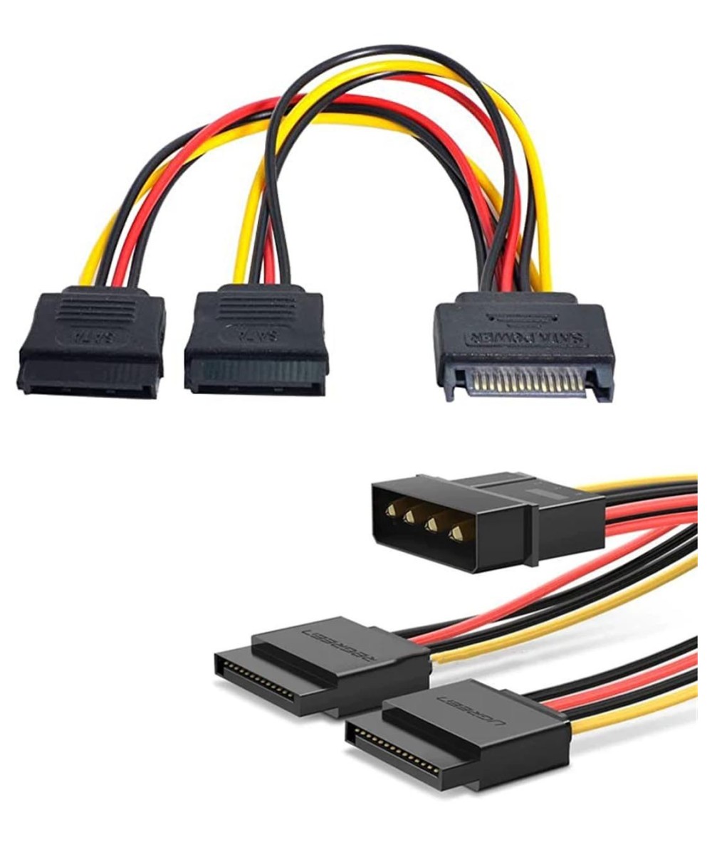 splitter de energia sata ugreen  sata 4 / 15 pin a 15 pin