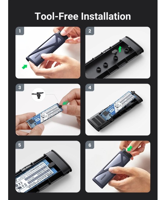 Lector de Disco Duro SSD M2 NVMe a USB-C UGREEN