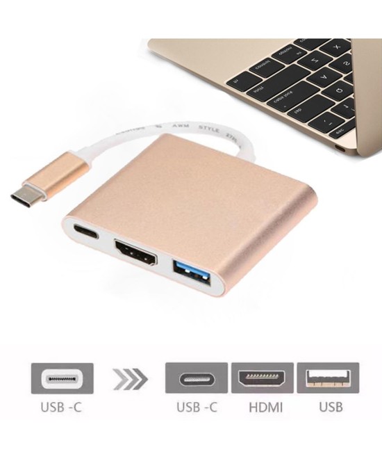 USB-c a USB-HDMI-USB-c