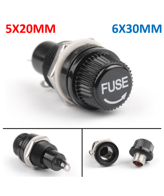 Portafusibles 10A 250VAC