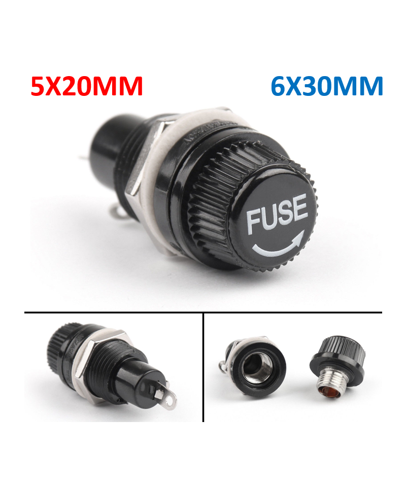 Portafusibles 10A 250VAC