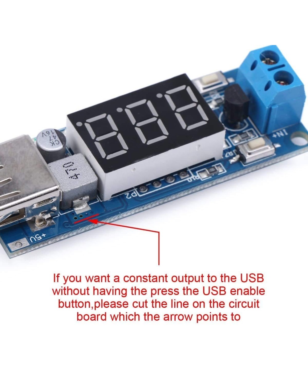 Regulador de voltaje descendente USB DC-DC 5V 2A HW-318 con pantalla
