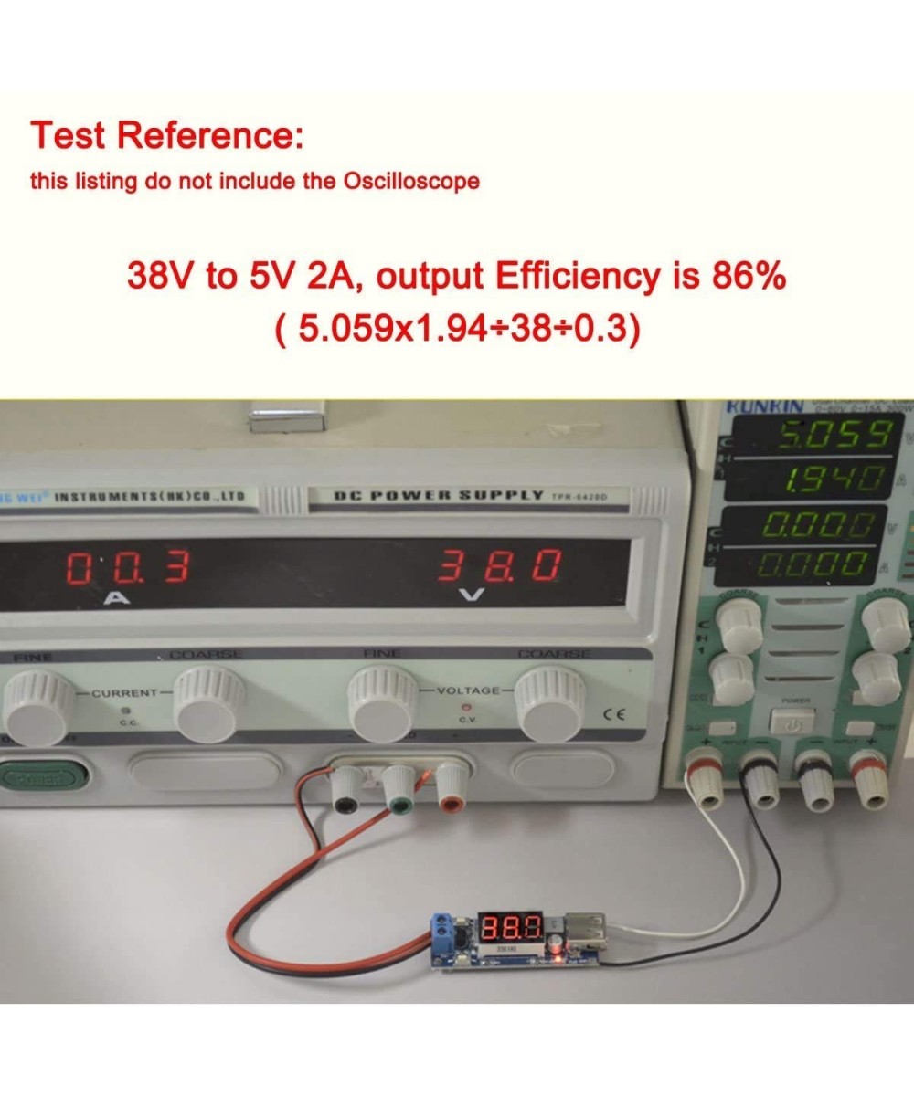 Regulador de voltaje descendente USB DC-DC 5V 2A HW-318 con pantalla