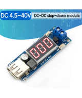 Regulador de voltaje descendente USB DC-DC 5V 2A HW-318 con pantalla