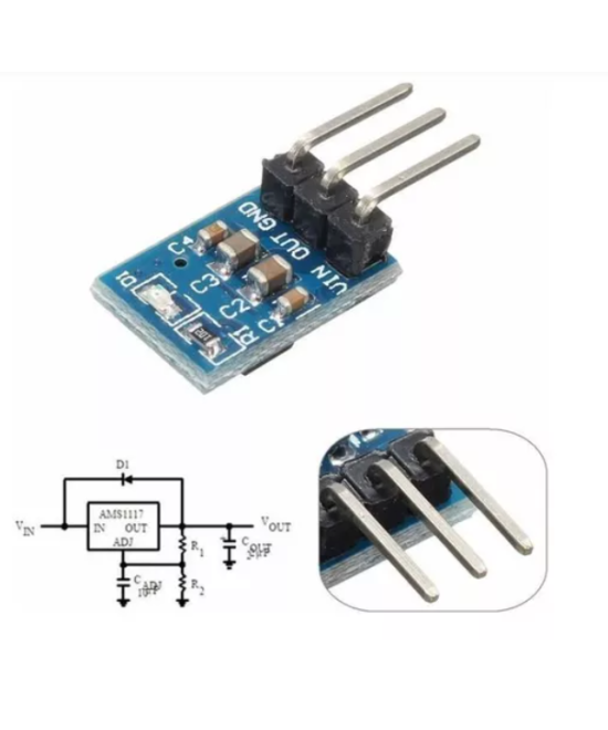Modulo regulador de voltaje descendente 3.3V LDO 800MA AMS1117