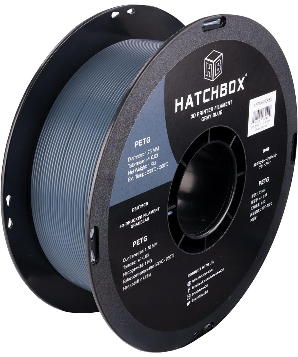 Filamento Flexible PETG Hatchbox 1.75mm 2.2 Lb