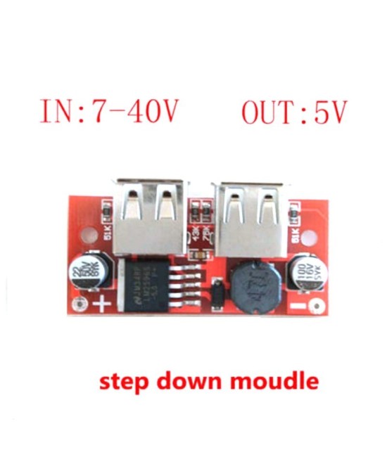 Regulador de Voltaje LM2596 Descendente USB x2 de 6-40V a 5V 3A