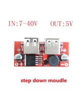 Regulador de Voltaje LM2596 Descendente USB x2 de 6-40V a 5V 3A