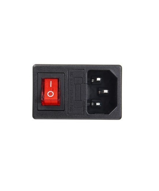 Receptaculo con interruptor de energia AC-01 + Fusible 10A