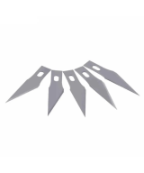 Cuchilla con mango de metal con hojas