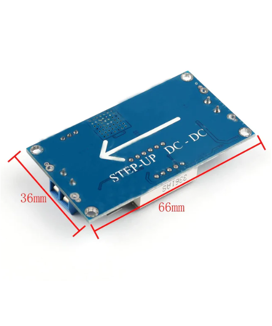 Regulador de voltaje ascendente DC-DC XL6009 con pantalla