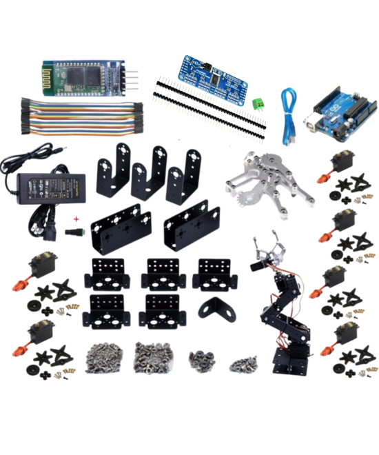 Brazo Robot Mecanico 6DOF Estructura y Electronica (DIY)