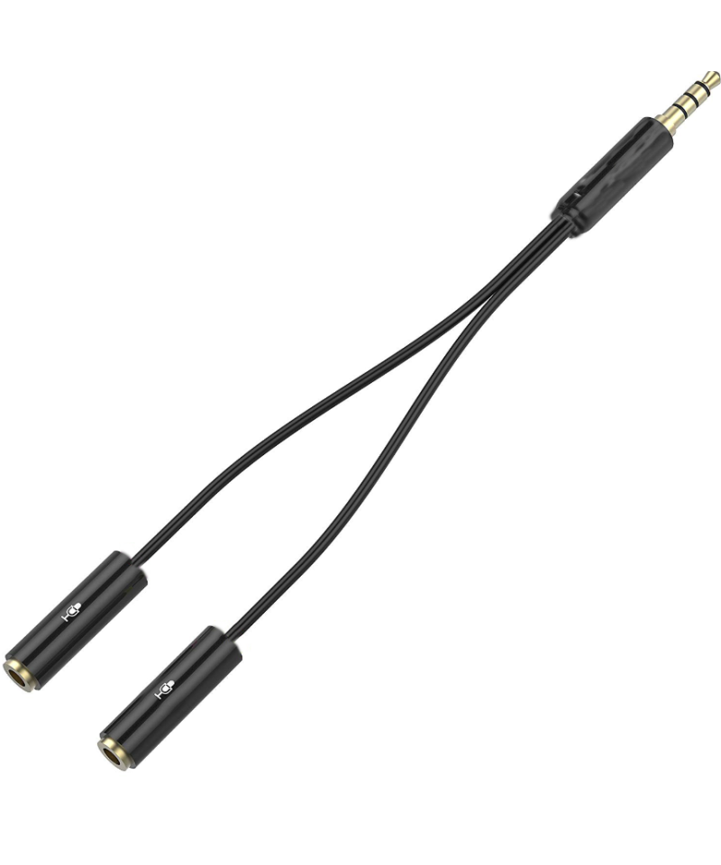 Splitter para 2 micrófonos para celular