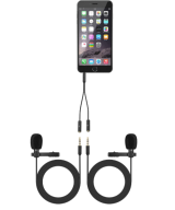 Splitter para 2 micrófonos para celular