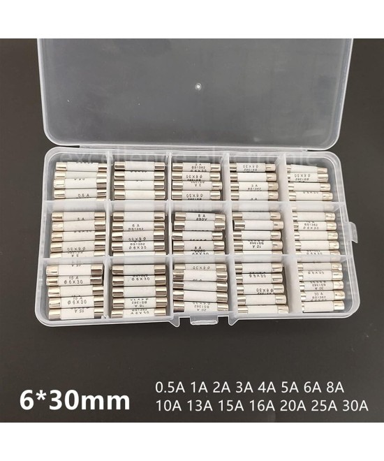 Fusible Cerámicos 0.5-30A 250V 6x30mm (1U)