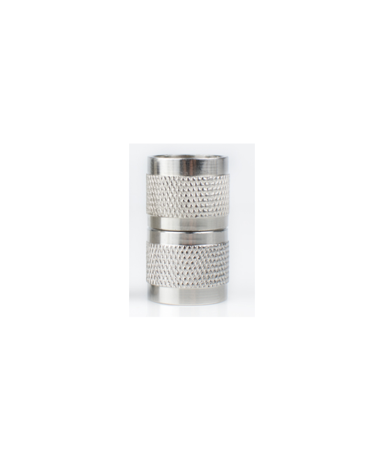 Adaptador RF de coaxial tipo N macho a macho, con rosca giratoria