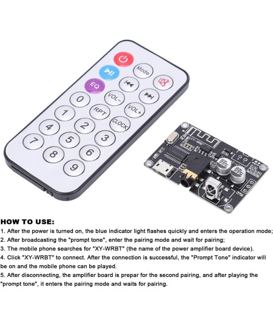 modulo estereo de audio con control XY-WRBT Bluetooth 5.0