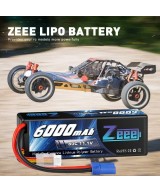 Bateria tipo lipo recargable Zeee 6000mAh 11.1V 80C 3S 66.6Wh conector EC5