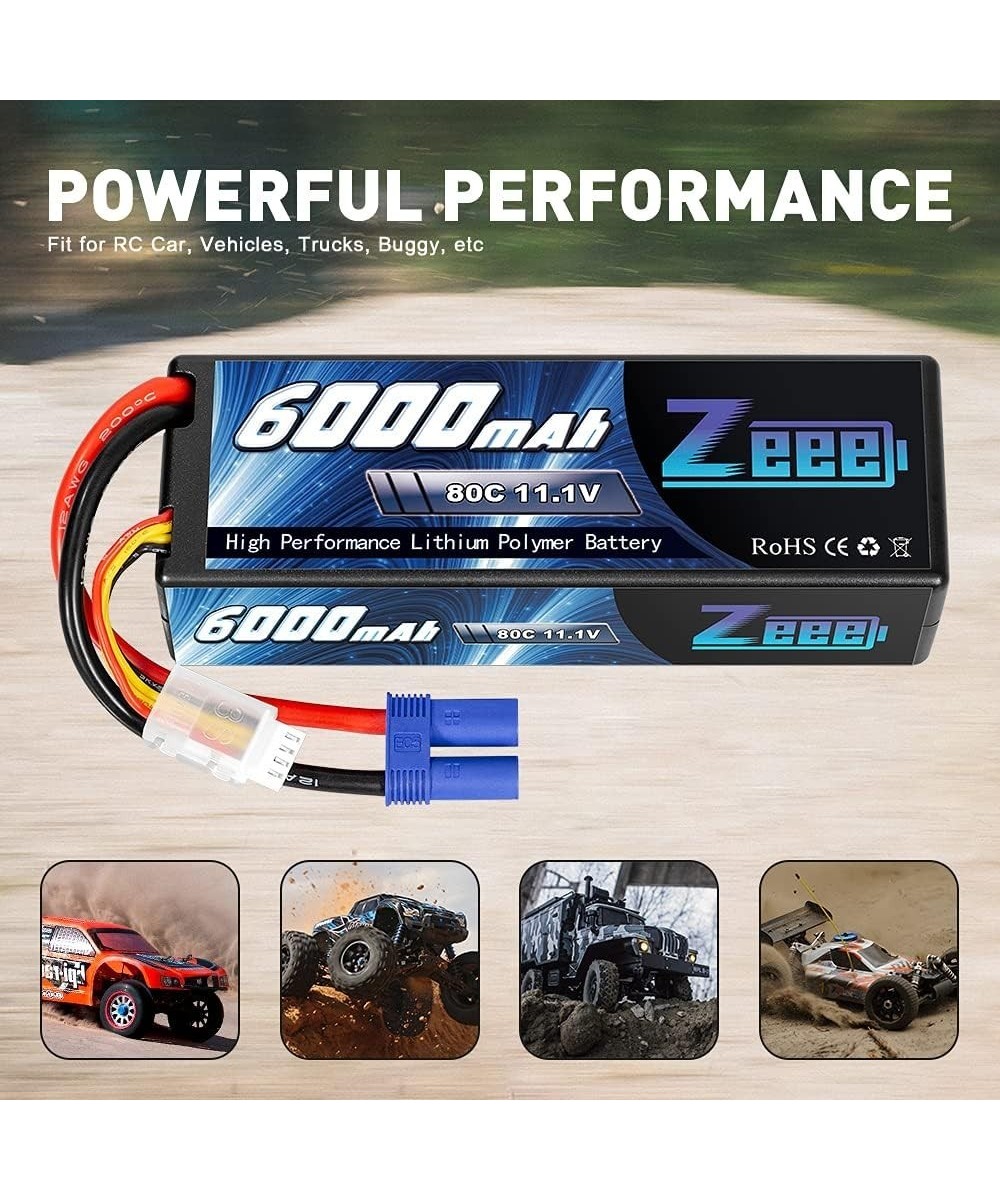 Bateria tipo lipo recargable Zeee 6000mAh 11.1V 80C 3S 66.6Wh conector EC5