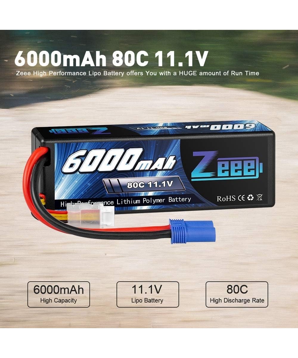 Bateria tipo lipo recargable Zeee 6000mAh 11.1V 80C 3S 66.6Wh conector EC5