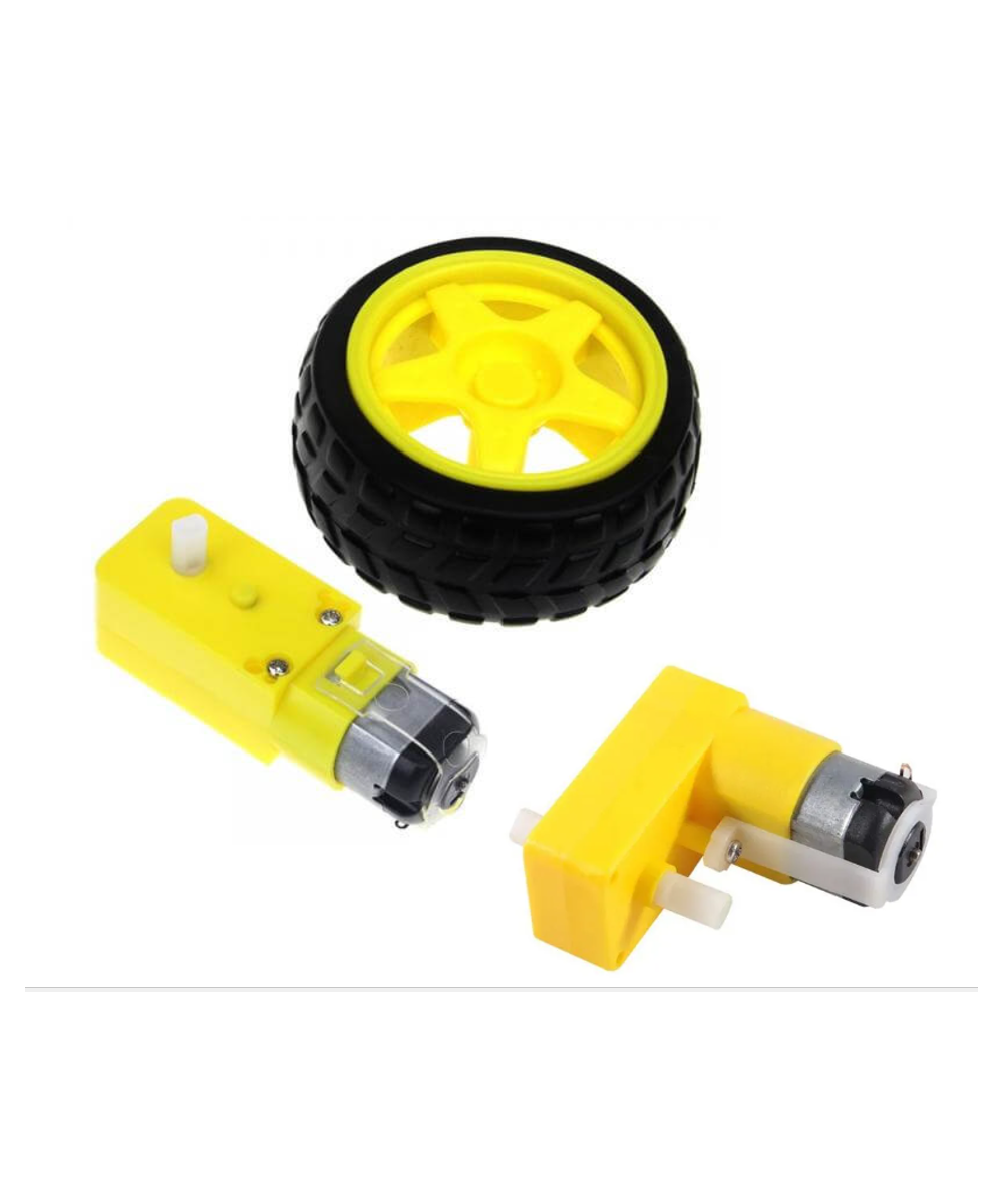 Motorreductor 3-6V y Llanta para Carrito Robot