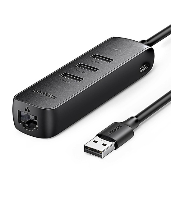 ADAPTADOR HUB DE USB A USB 2.0 Y RJ45 10/100M UGREEN