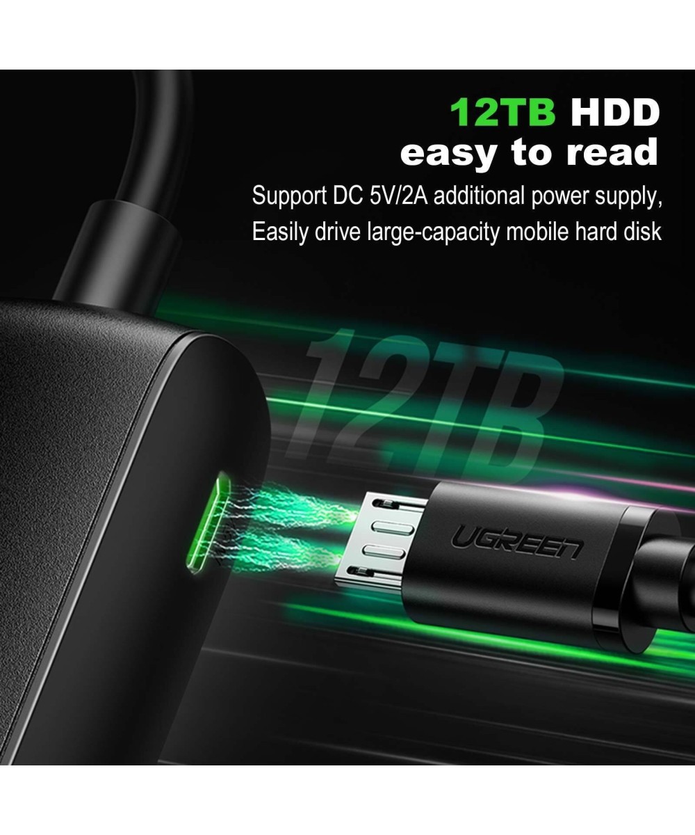 ADAPTADOR HUB DE USB A USB 2.0 Y RJ45 10/100M UGREEN