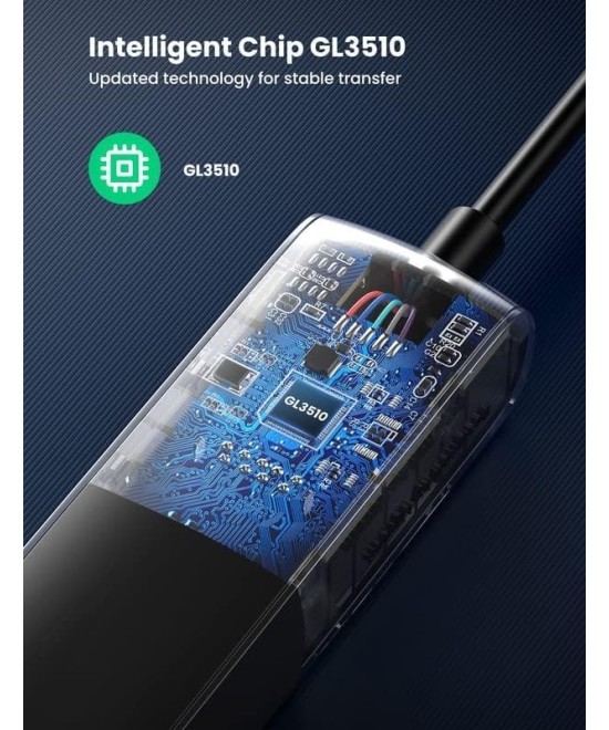 Adaptador HUB de USB-C a USB 3.0 y RJ45 10/100M UGREEN