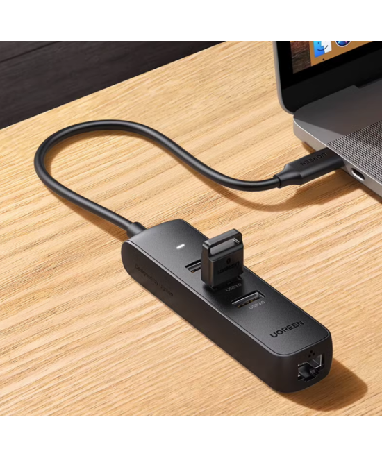 Adaptador HUB de USB-C a USB 3.0 y RJ45 10/100M UGREEN