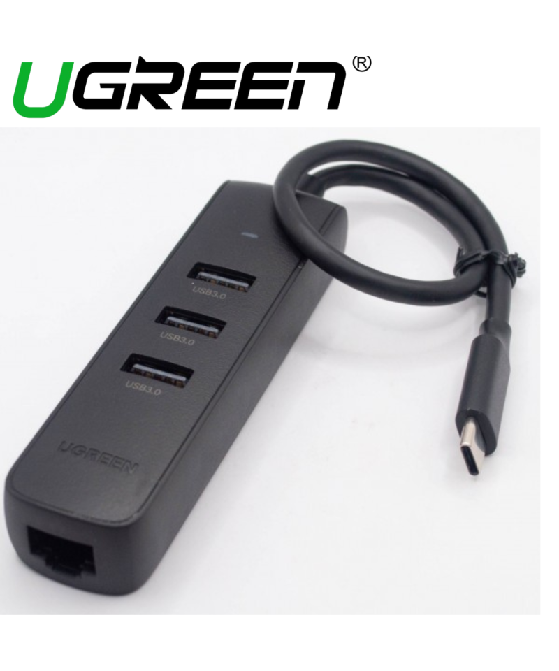 Adaptador HUB de USB-C a USB 3.0 y RJ45 10/100M UGREEN