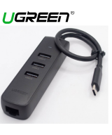 Adaptador HUB de USB-C a USB 3.0 y RJ45 10/100M UGREEN