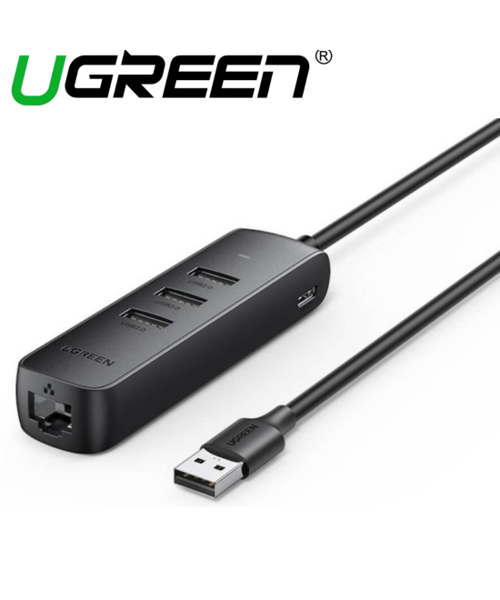 ADAPTADOR HUB DE USB A USB 2.0 Y RJ45 10/100M UGREEN