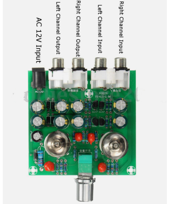 Modulo Preamplificador de Tubos al Vacio 6J2 HIFI 11W 12VAC (DIY)
