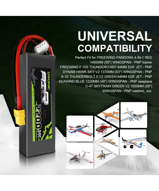 Bateria Tipo LiPo recargable 11.1V 35C/50C 3S OVONIC