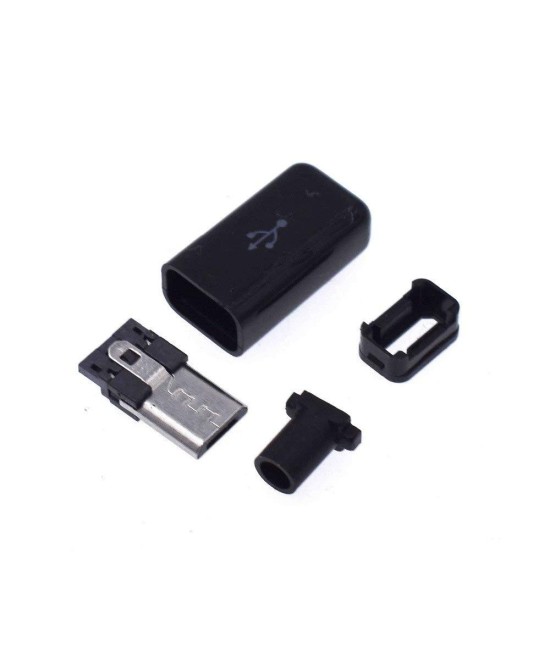 Puerto Micro USB Macho 5 Pines con Contenedor