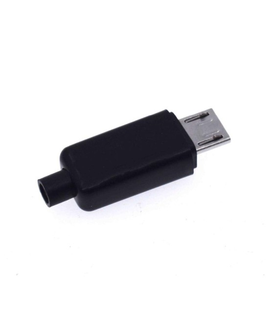 Puerto Micro USB Macho 5 Pines con Contenedor
