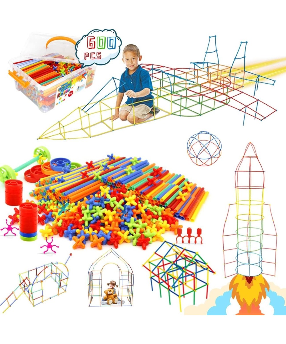 Juego de construcción STEM 600 piezas, bloques de tubos entrelazados (DIY)