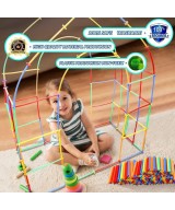 Juego de construcción STEM 600 piezas, bloques de tubos entrelazados (DIY)