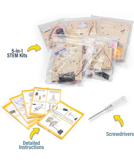 Proyectos de Experimentos de Ciencia STEM 5 en 1 (Kit)