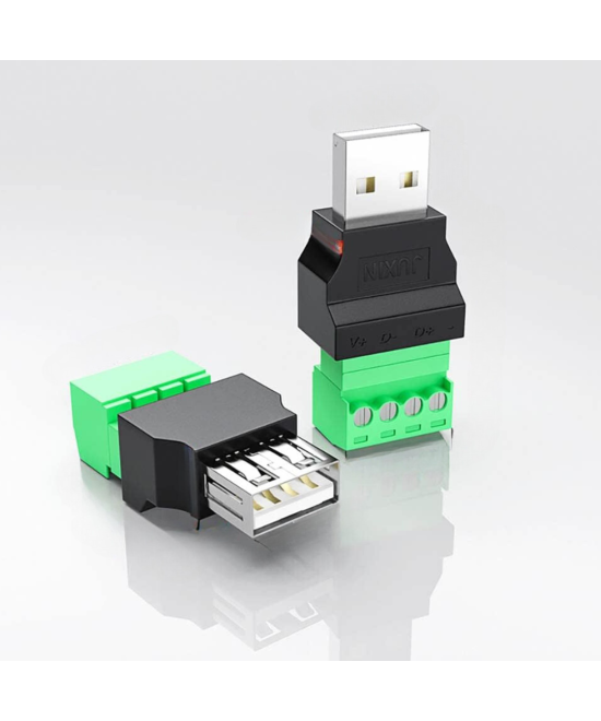 adaptador USB con Terminal Tipo Bloque 4 pines hembra / macho