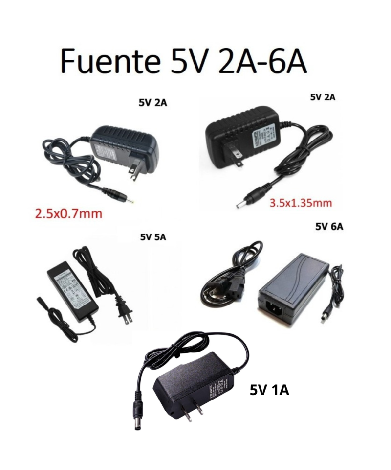 Fuente de energía 5V 1A - 6A