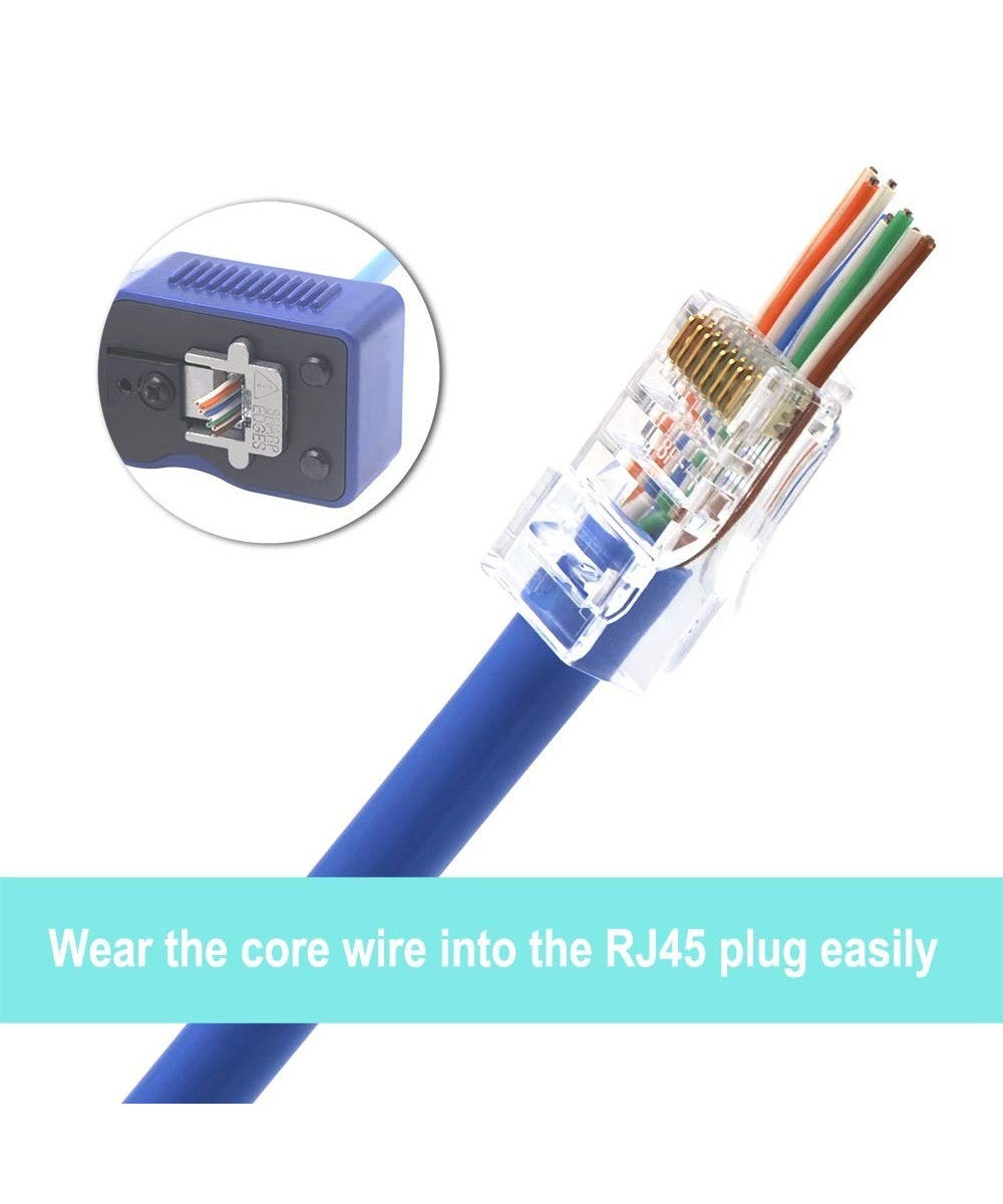 Conector RJ45 CAT6E pasante (10U)