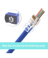 Conector RJ45 CAT6E pasante (10U)