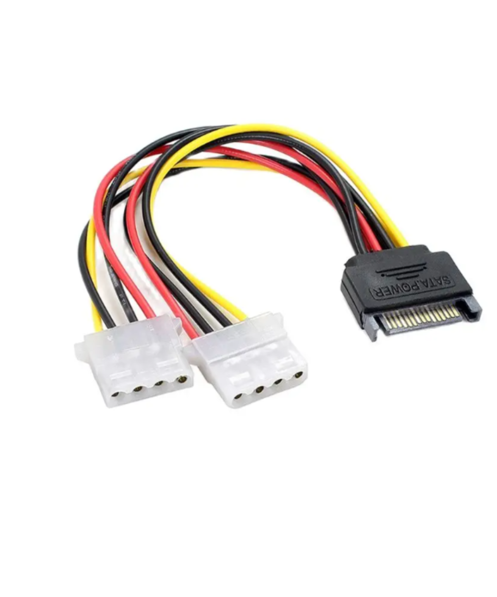 Adaptador de SATA a energia Molex a 4 pines doble