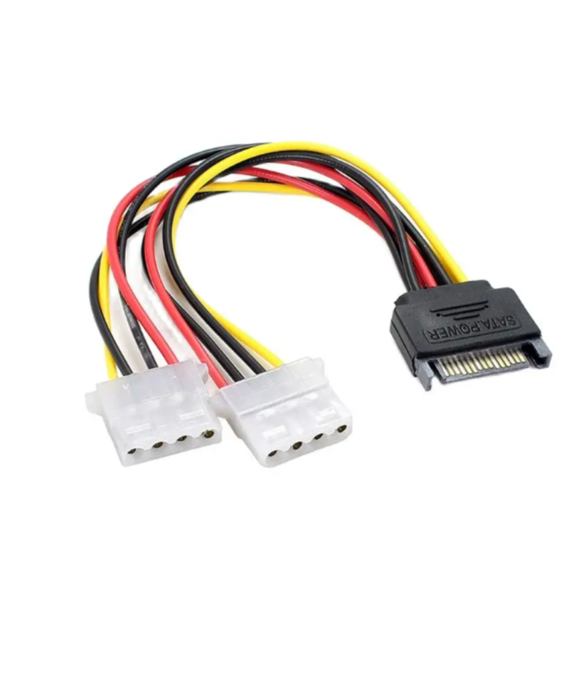 Adaptador de SATA a energia Molex a 4 pines doble
