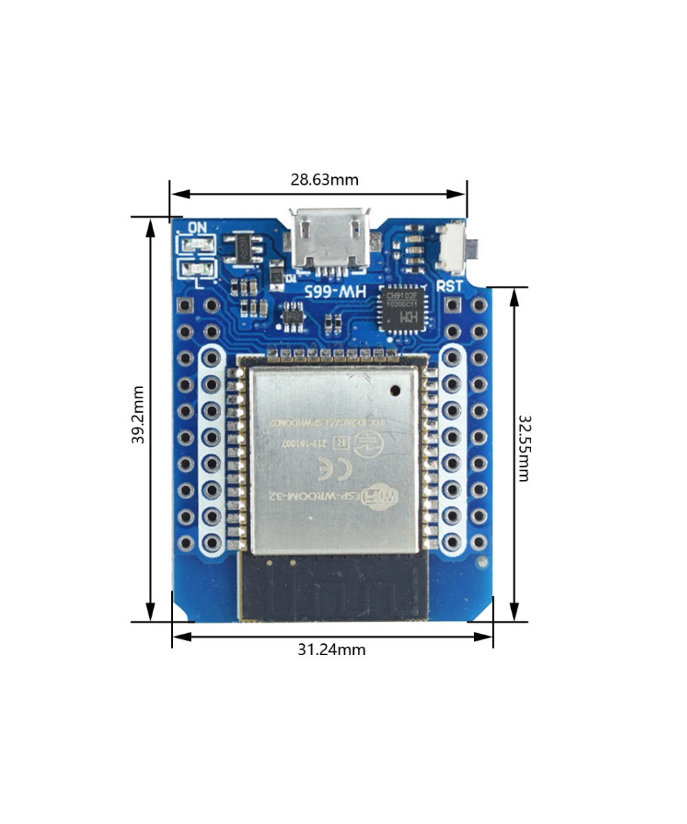 Tarjeta de desarrollo ESP32 D1 mini WIFI BLUETOOTH