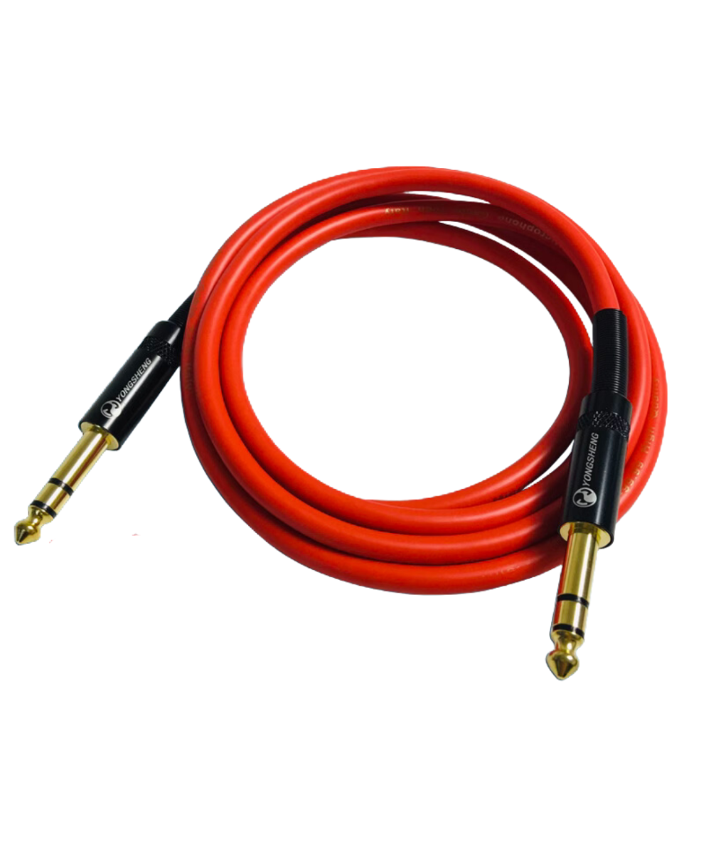 Cable para audio 1/4 (6.35mm) a 1/4 (6.35mm) stereo / mono macho a macho 2M